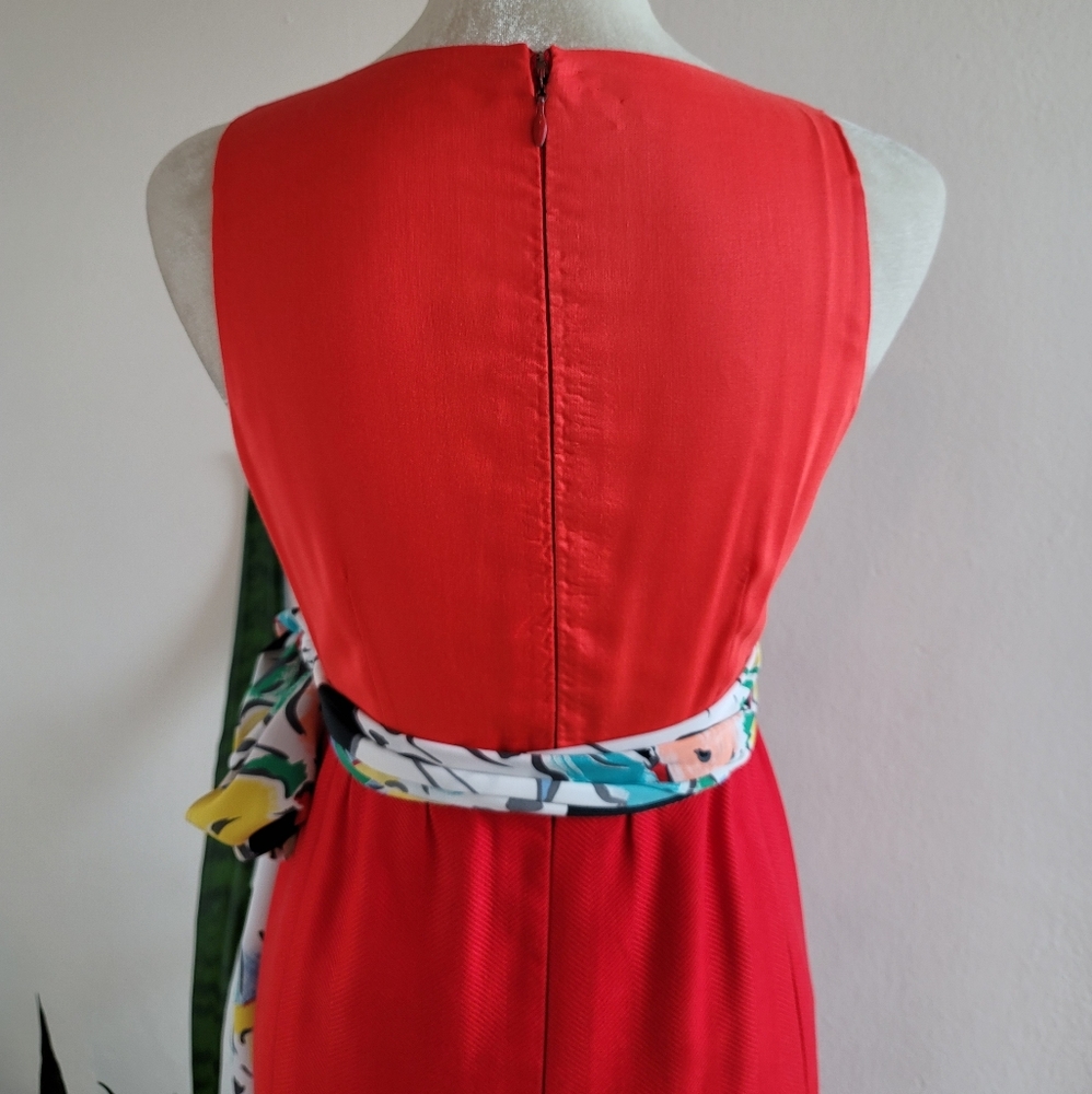 VTG 60s Mod Tangerine Disco Ball Dress - Picture 10 of 16